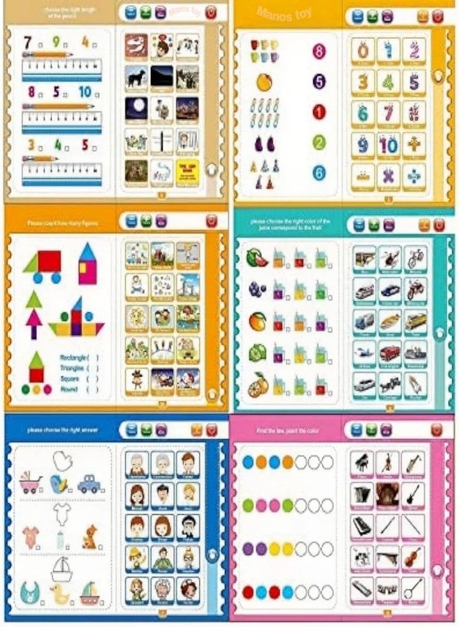 Manos Educational Learning Set with Interactive Book and Wooden Geometric Shape Sorter, Multi-Colour Combo Pack - Image 4